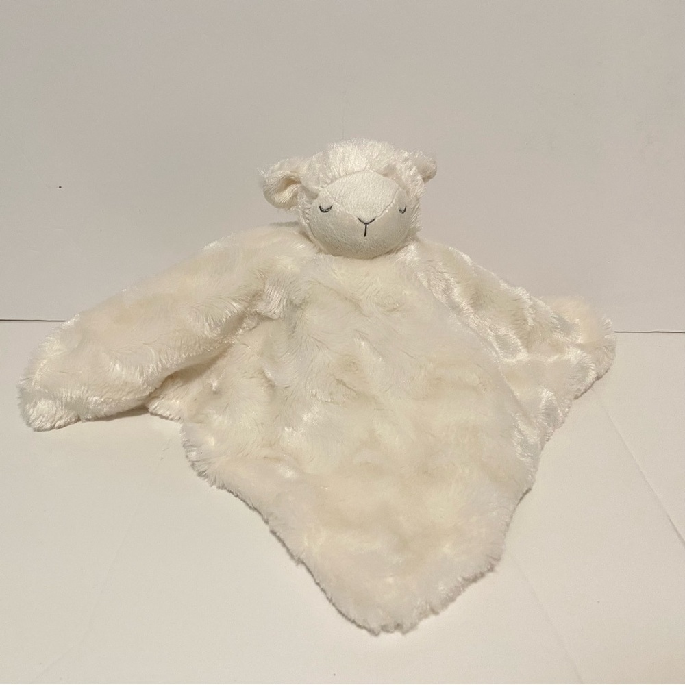 Blankets & Beyond Sheep Lovey White Cream Stuffed Animal Toy 13” Lamb